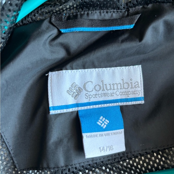 Black Columbia Windbreaker Jacket Omni-shield Size 14/16 Zip Up XL - Picture 11 of 16